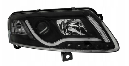 AUDI A6 C6 Černé trubicové LED světlomety