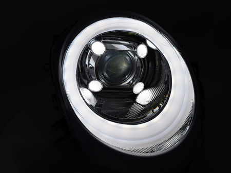 TUBE LIGHT Chromové LED DRL světlomety pro MINI Cooper F55 / F56 / F57 2014-2017