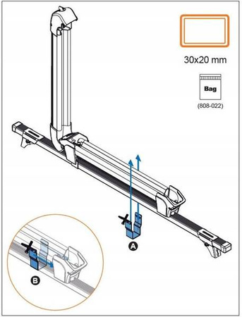 Držák nosiče lyží Cruz