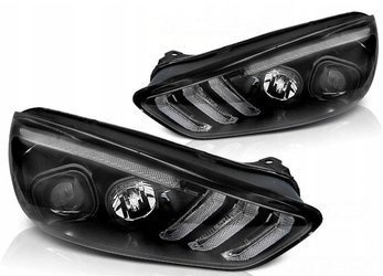 Ford Focus III mk3 15-18 černé drl led dts lampy