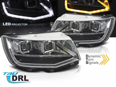 VW T6 15-19 TUBE LIGHT CHROM DRL světlomety