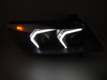 SVĚTLOMETY BMW E90/E91 ČERNÉ FULL LED SVĚTLOMETY
