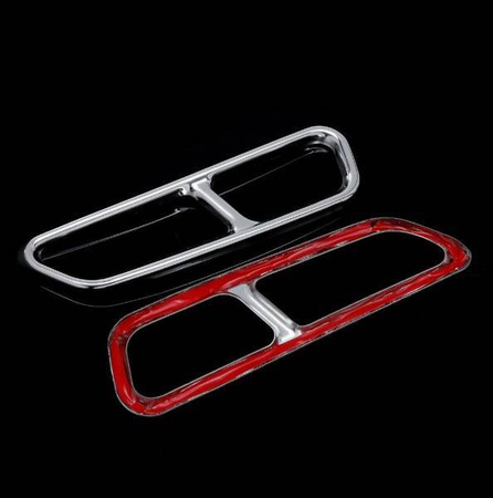 Kryty koncovek výfuku Audi A6 C7 2012-2018 chrom