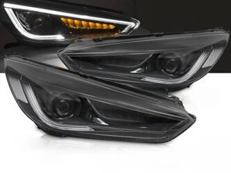Přední světla pro Ford Focus MK3 14-18 černá LED