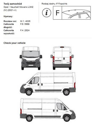 Nosič střešní plošiny Opel Movano L3H2 2021-&gt