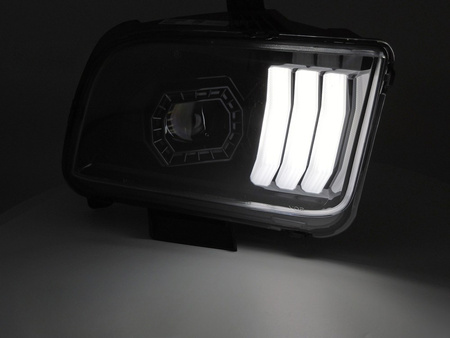 FORD MUSTANG 04-09 Tube Light Černé světlomety